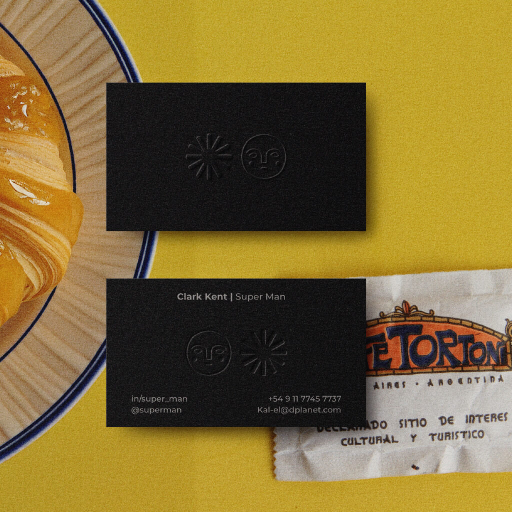 Tarjetas Tortoni - Papel Negro