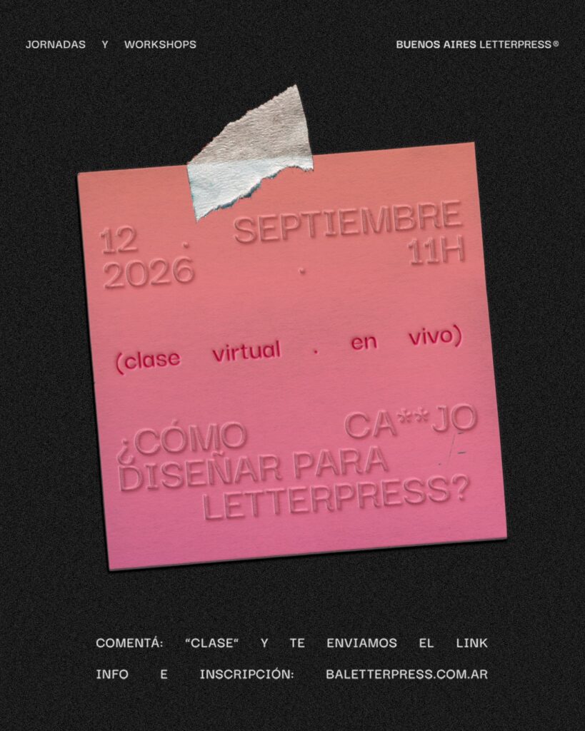 Inteligencia Artesanal: ¿cómo diseñar para letterpress?